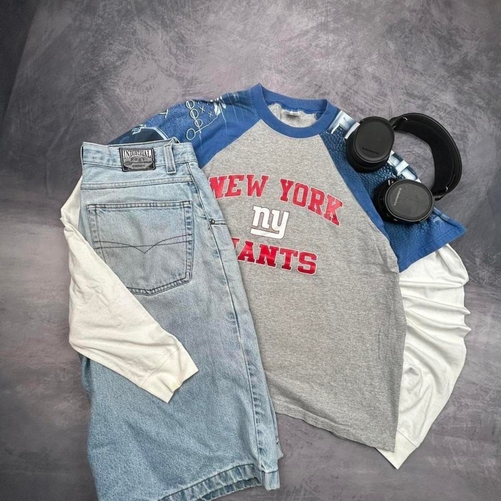 New York Giants Graphic Tee NFL Football Sleeve Print Mens Size L